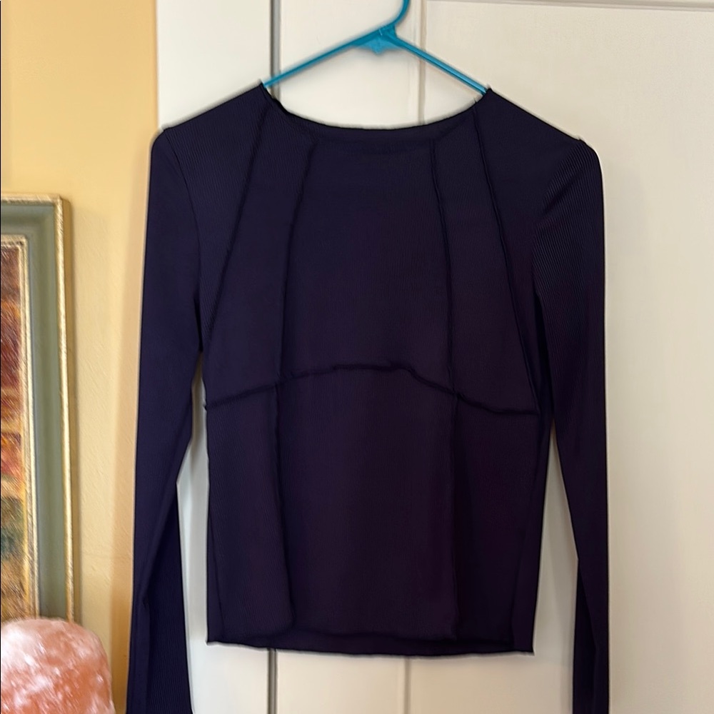 Elegant midnight blue Long Sleeve Top
